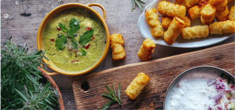 Hrskavi kroketi od pire krumpira Pom’ Croquettes sa svježim proljetnim svježim sirom